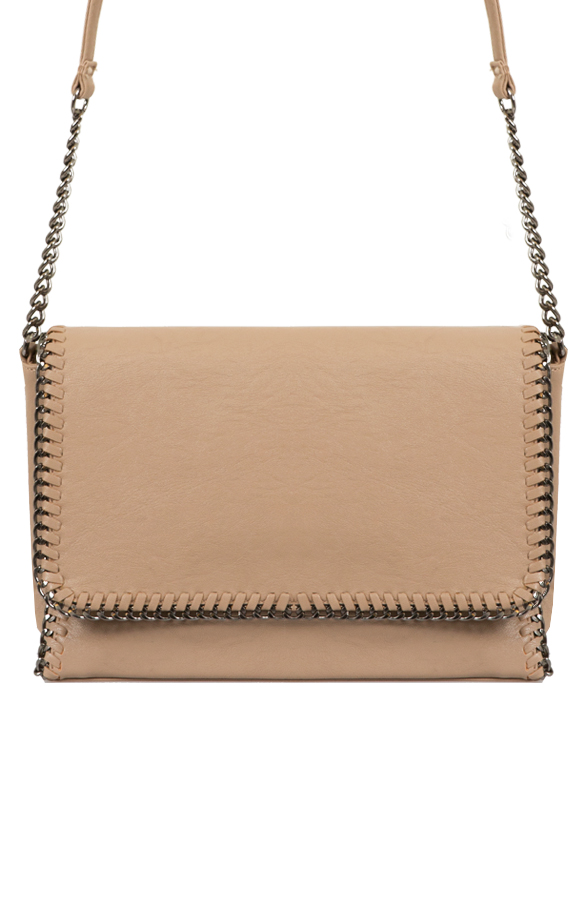 Chain Clutch Taupe Fashion Musthaves