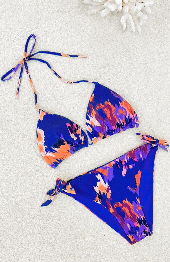 Multicolor Print Bikini Set Kobalt Fashionmusthaves Nl