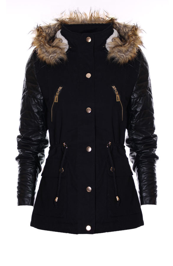 Parka Jas Zwart Parka Jas Zwart