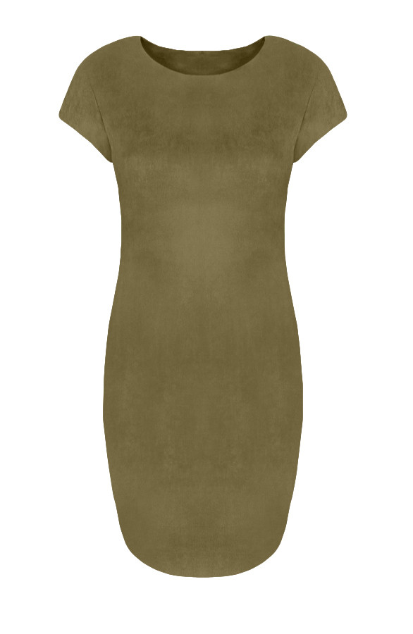 suede jurk 2.0 army | the musthaves