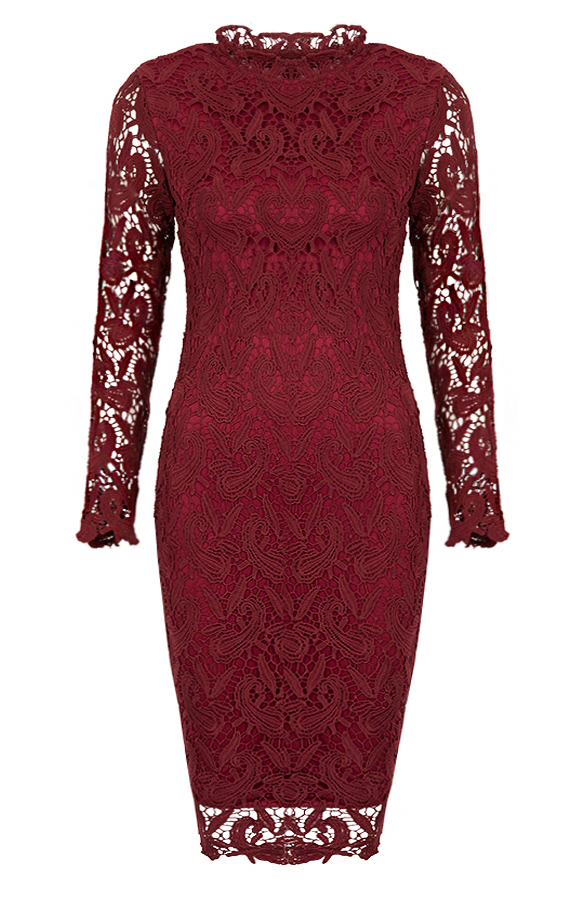 Bordeaux shop lace dress