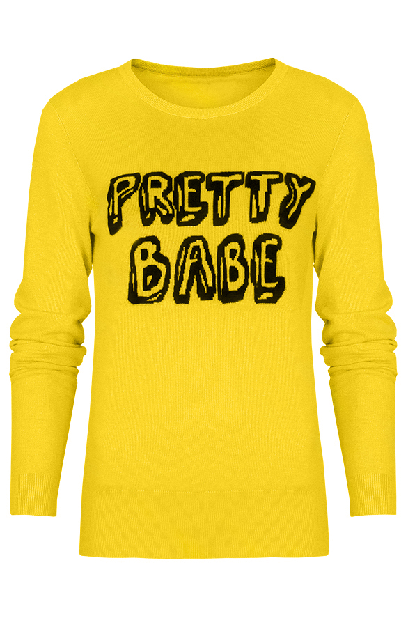Pretty Babe Trui Geel | Themusthaves.nl
