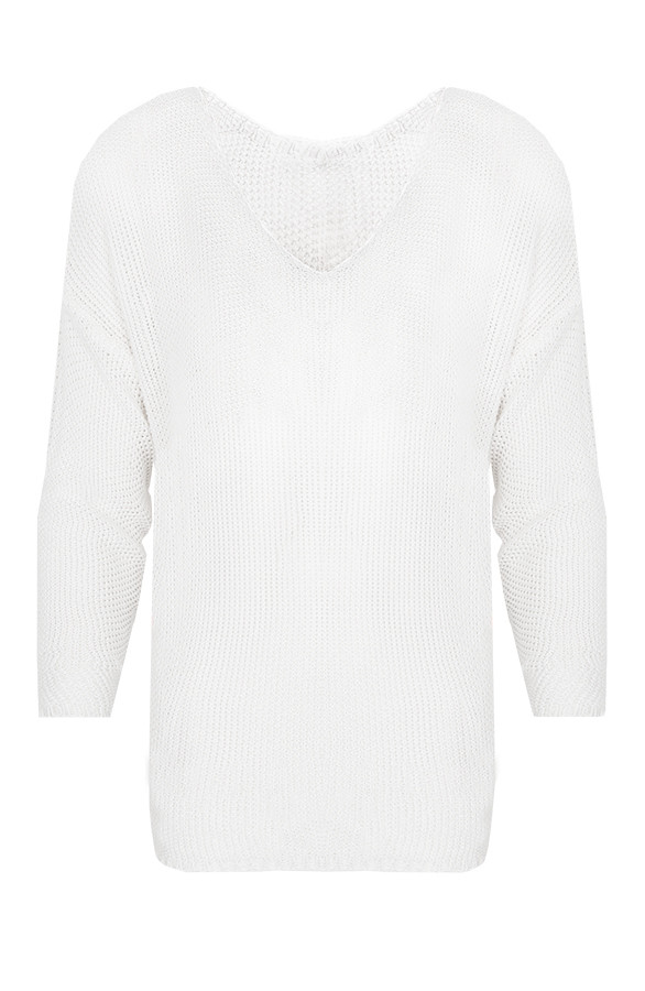 Dun Gebreide Trui Creme | Themusthaves.nl Dun Gebreide Trui Kobalt | Themusthaves.nl