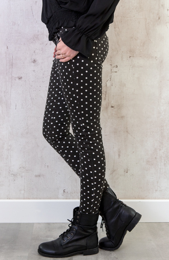 Fonkelnieuw Stippen Skinny Jeans Zwart | Themusthaves.nl WI-58