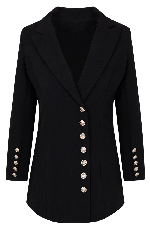 Blazer Button Zwart Blazer Button Zwart