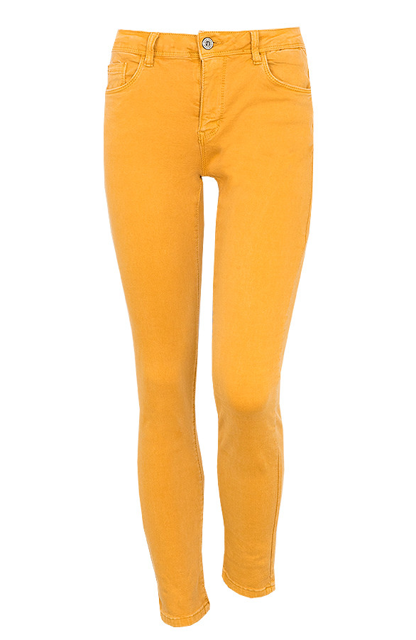 Super Skinny Jeans Dames Okergeel | Themusthaves.nl FH-81