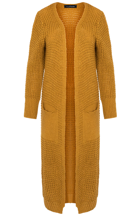 Overknee Vest Dames Okergeel fashionmusthaves.nl