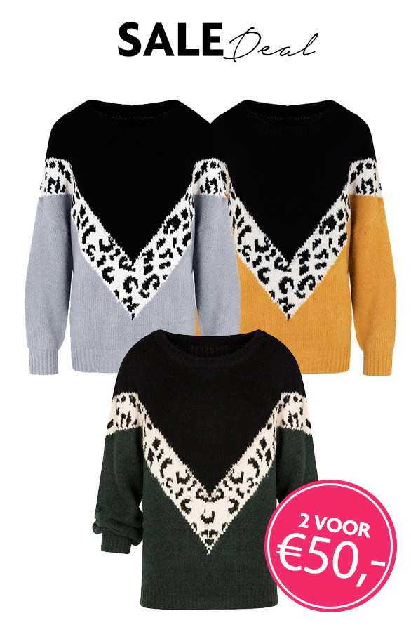 Sale Deal Oversized Panter Truien | Themusthaves.nl Trui Panter Oversized Groen |