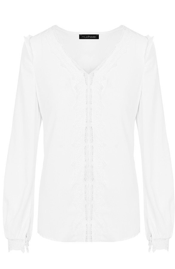 Verrassend Kanten Blouse Dames Wit | Themusthaves.nl NX-39