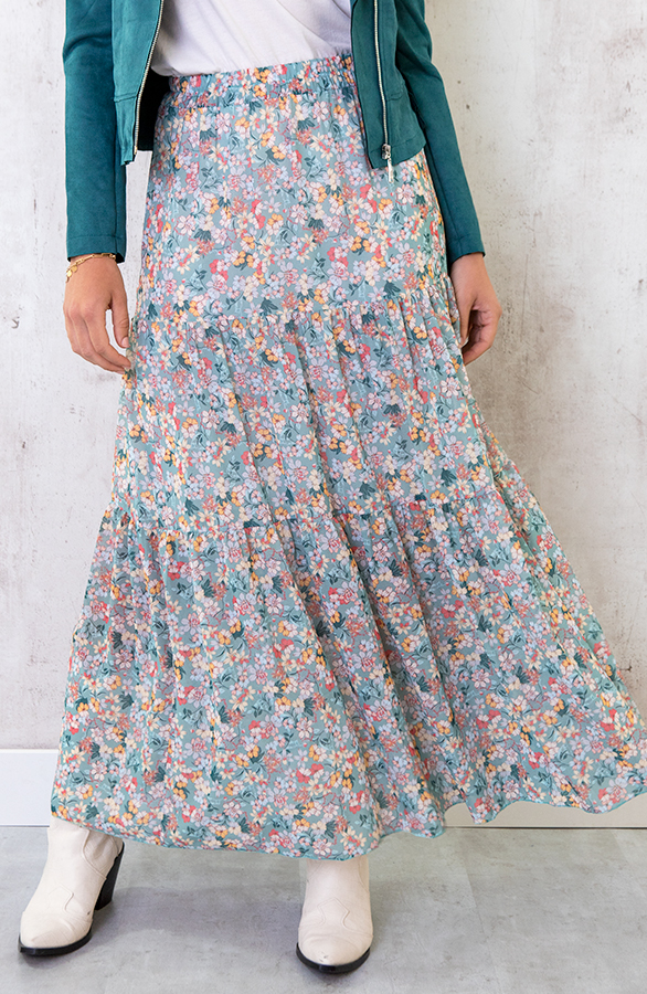 Maxi rok bloemen sale