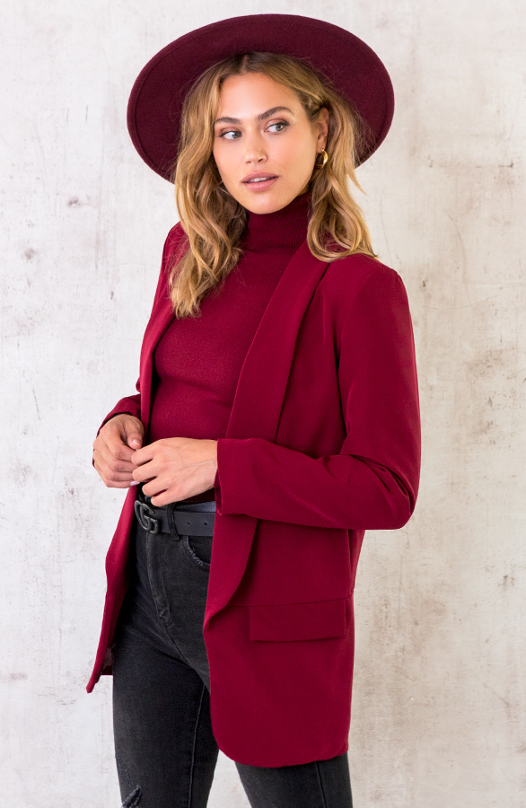 Ophef Rijp abces Dames Blazer Bordeaux | fashionmusthaves.nl