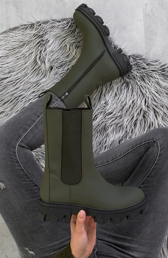 Long-Chelsea-Boots-Army
