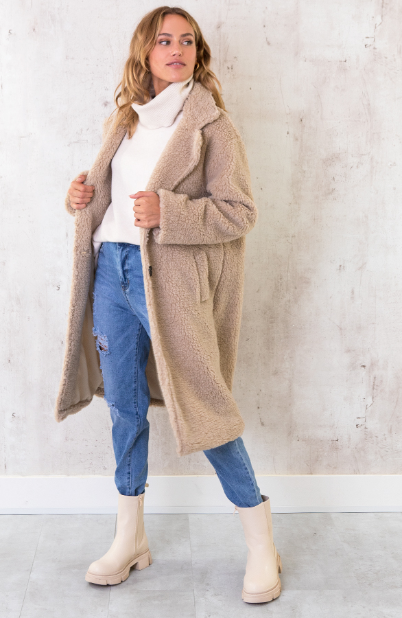 Midi-Teddy-Jacket-Beige-4