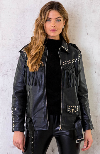 Oversized-Leather-Fringe-Jacket-Black-5