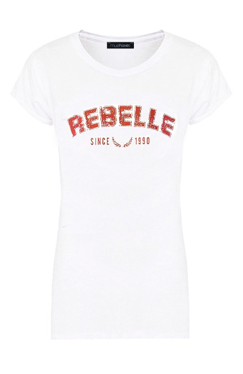 Rebelle Top Wit Rood