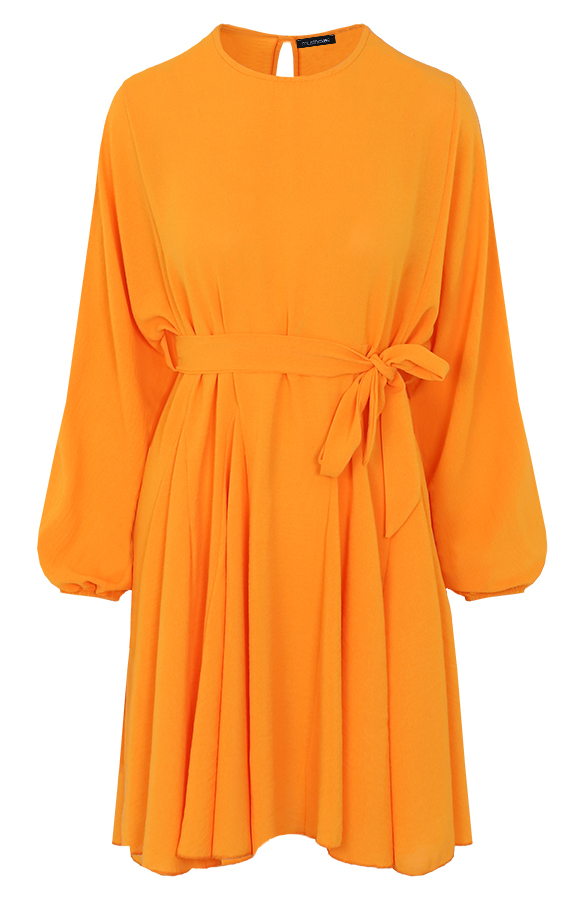 Plooien-Jurk-Oranje