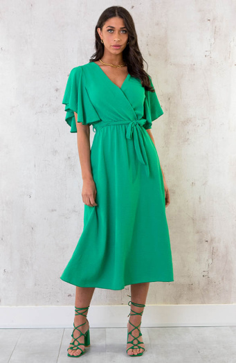 Florence-Midi-Jurk-Bright-Green-2-1