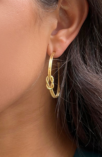 Knot Hoops Gold