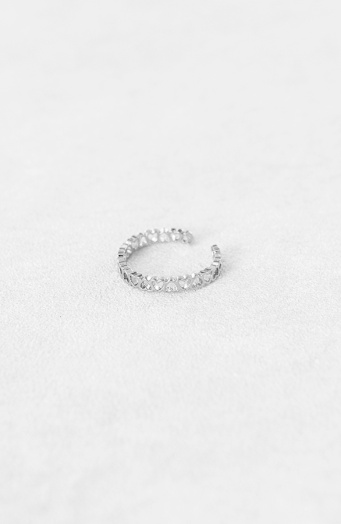 Open Hartjes Ring Zilver