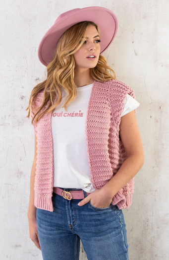 Gebreid-Gilet-Dust-Roze-3