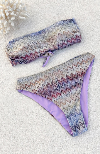Lurex Zigzag Bikini Set