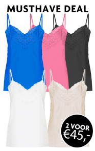 The Musthaves Musthave Deal Silk Lace Spaghetti Tops