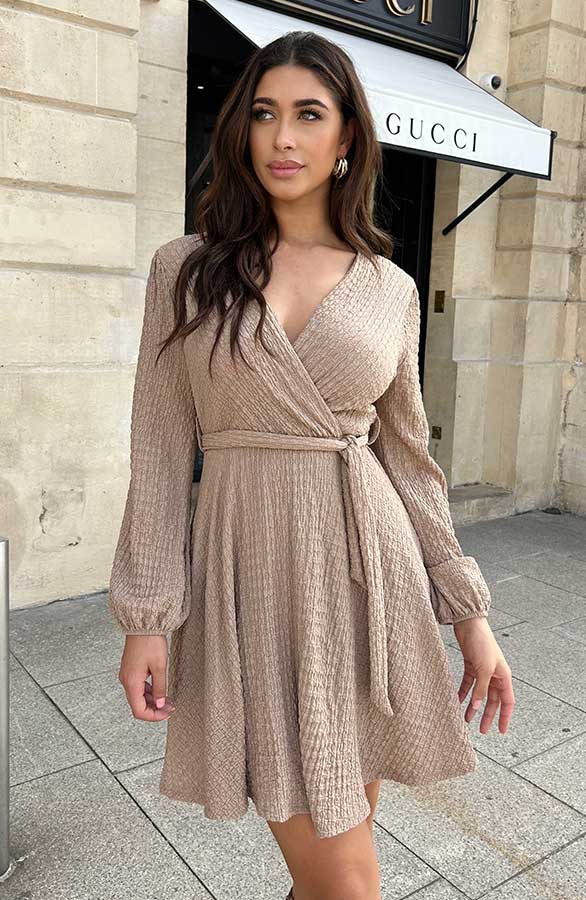 Jurk Pip taupe
