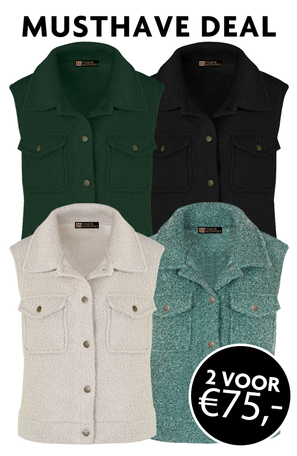 Musthave Deal Boucle Gilet Met Knopen
