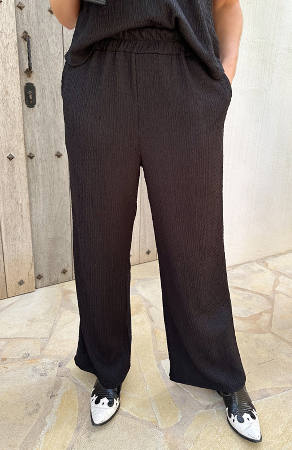 Paris Broek High Waisted Zwart