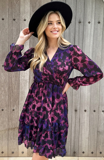 Exclusive-Print-V-Hals-Dress-Leopard-Dust-Roze-3