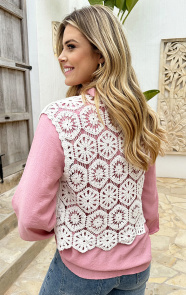 The Musthaves Gehaakt Boho Gilet Off White