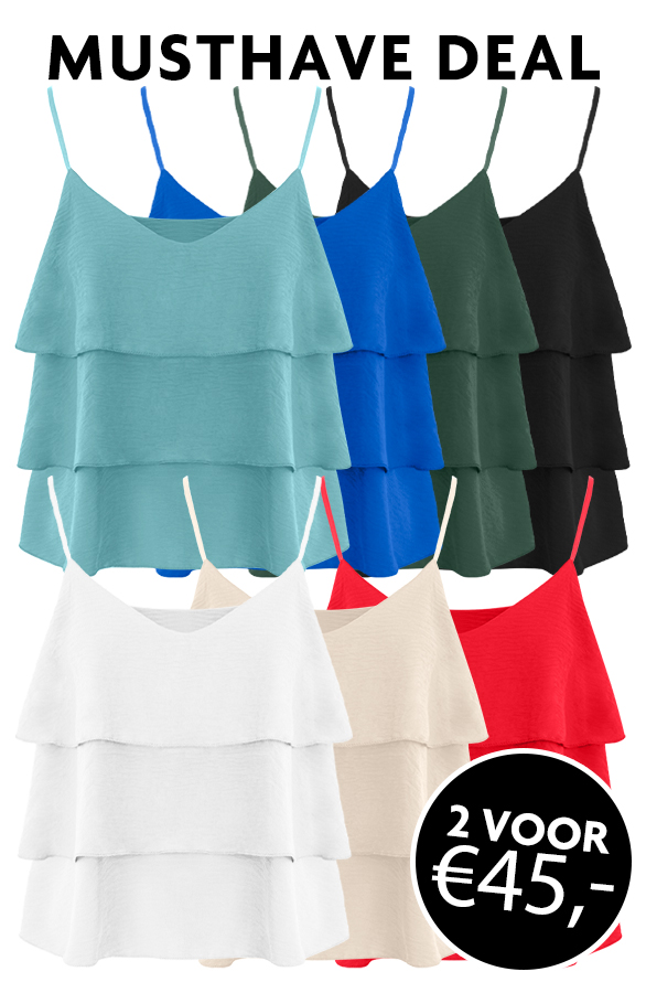 Musthave Deal Spaghetti Ruffle Tops