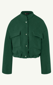 The Musthaves Bouclé Bomber Jacket Smaragd