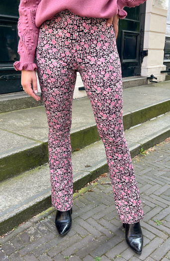 Flared-Broek-Bloemen-Dust-Pink-