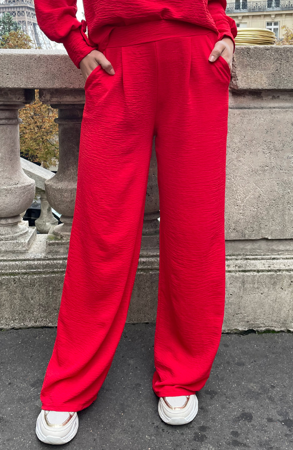 Mila Pantalon Rood Petite Regular Tall