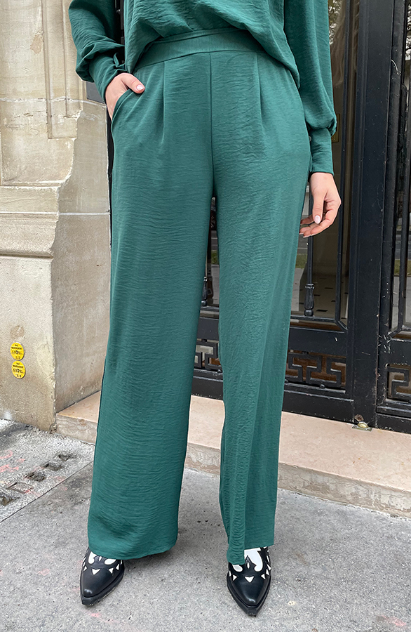 Mila Pantalon Smaragd Petite Regular Tall