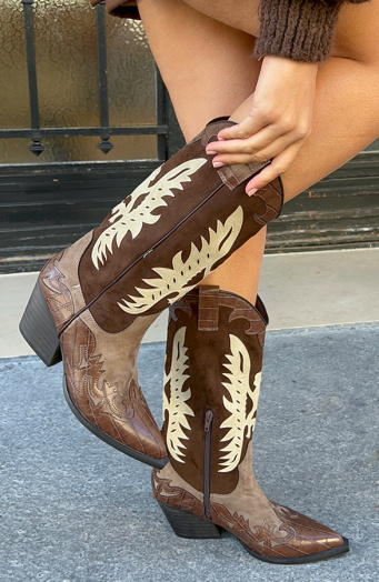 Western Cowboy Boots Chocolate