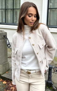 The Musthaves Classic Boucle Jacket Beige