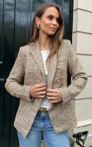 The Musthaves Luxury Bouclé Blazer Lurex Gold