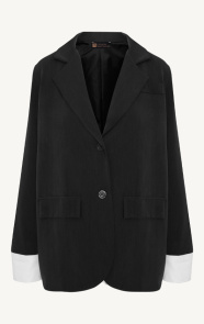 The Musthaves Oversized Blazer Met Omslag Zwart