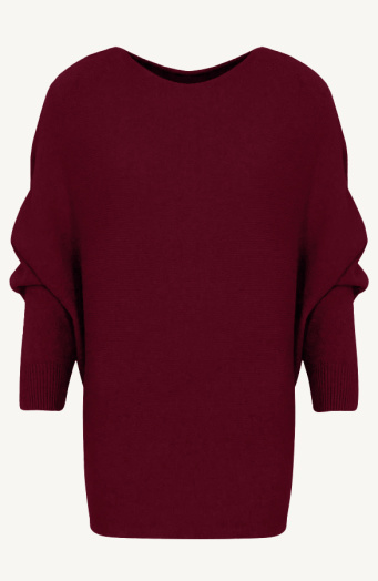 Oversized Soft Trui Burgundy