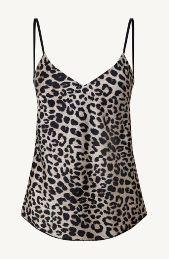 Silk Touch Spaghetti Top Leopard 2.0