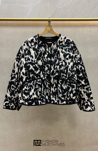 Leopard Jacket Zwart