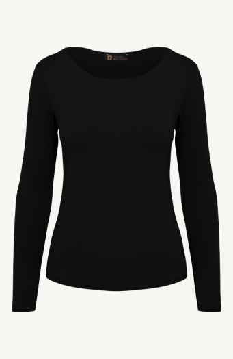 Essence Long Sleeve Round Neck Black