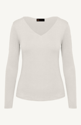 Essence Long Sleeve V-Neck Beige