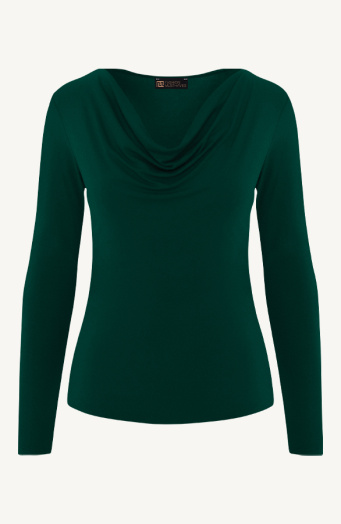 Essence Long Sleeve Waterval Top Smaragd