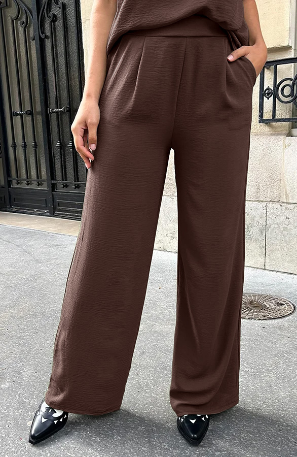 Mila Pantalon Choco Petite Regular Tall