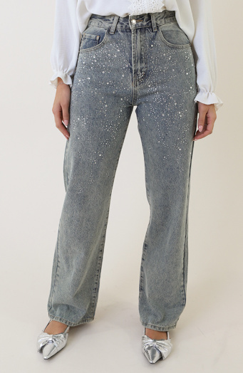 Diamond Denim Jeans Wide Leg