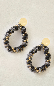 The Musthaves Elegant Beads Oorbellen Gold Black