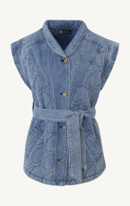 The Musthaves Heart Denim Gilet Met Schouderdetail